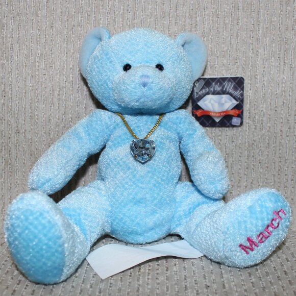 3/$55❤️1980s vintage Russ Bears Of The Month March Aquamarine Pendant Birthstone - Picture 13 of 13